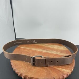 F & L Classic USA made Mens Sz 40 42 44 46 brown full grain leather Belt